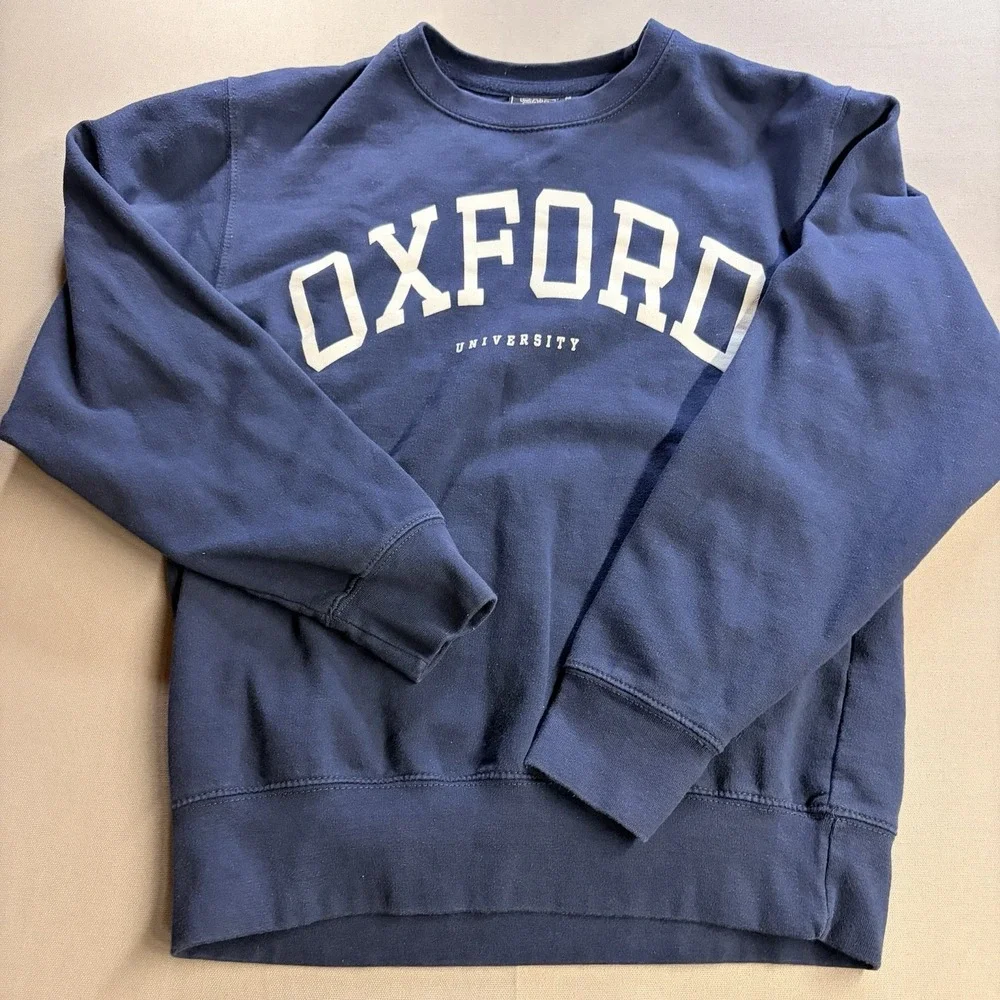 Oxford University Official Crewneck Sweatshirt Adult M Navy Blue Collegiate